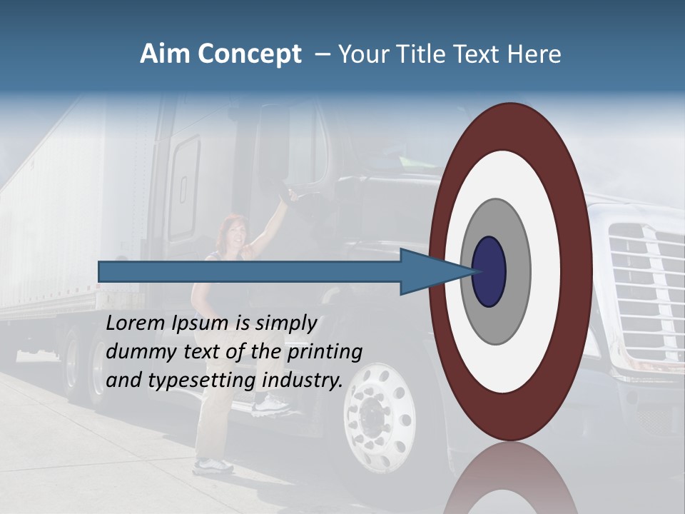 Commercial Cargo Truck Truck PowerPoint Template
