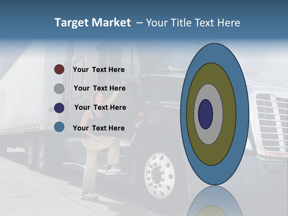 Commercial Cargo Truck Truck PowerPoint Template