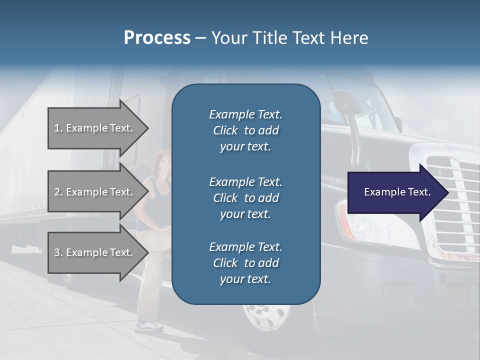 Commercial Cargo Truck Truck PowerPoint Template