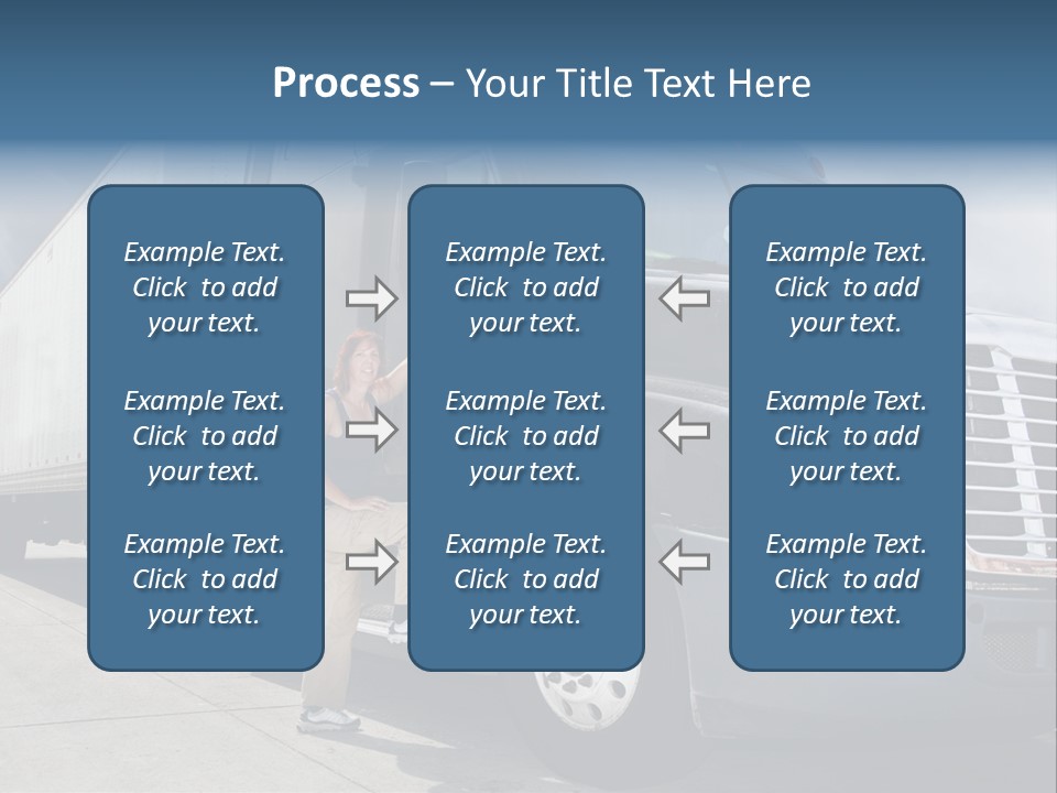 Commercial Cargo Truck Truck PowerPoint Template