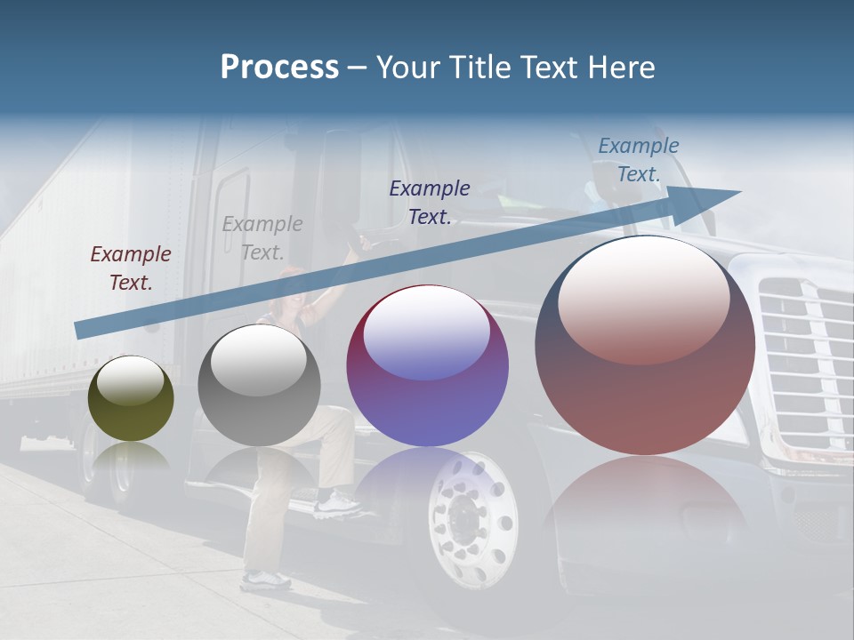 Commercial Cargo Truck Truck PowerPoint Template