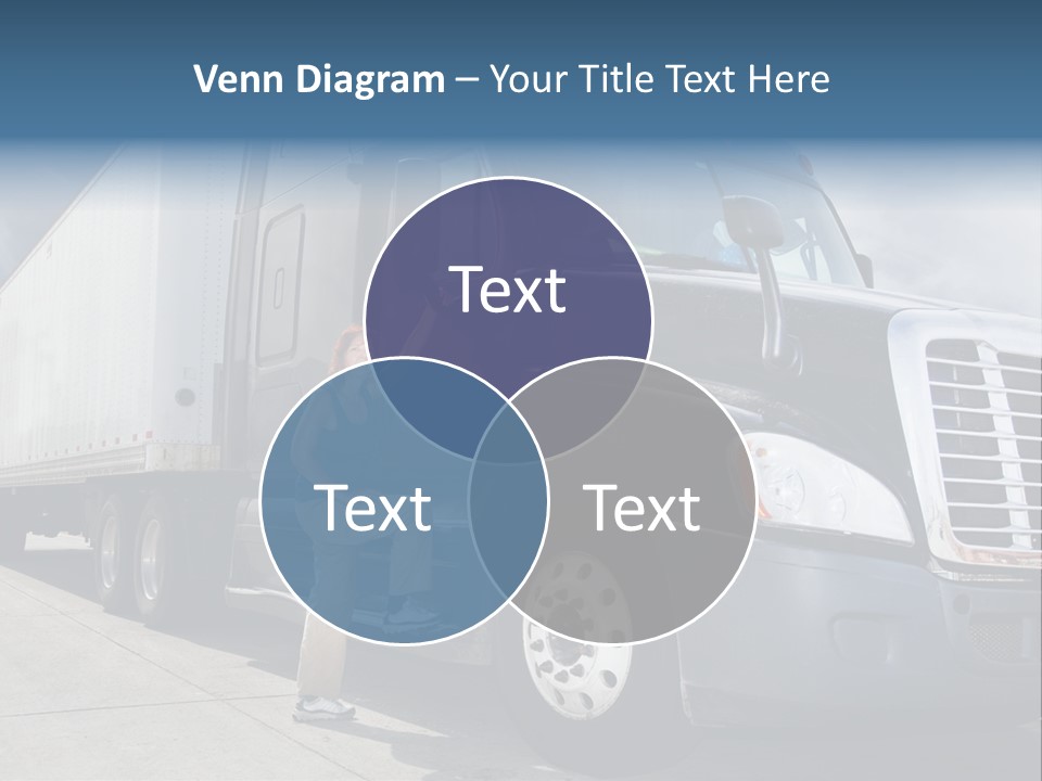 Commercial Cargo Truck Truck PowerPoint Template