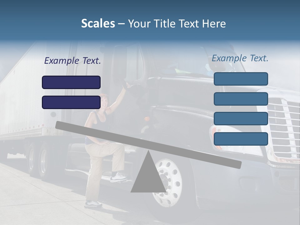 Commercial Cargo Truck Truck PowerPoint Template