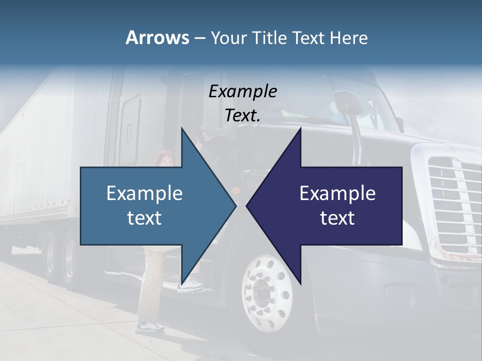 Commercial Cargo Truck Truck PowerPoint Template