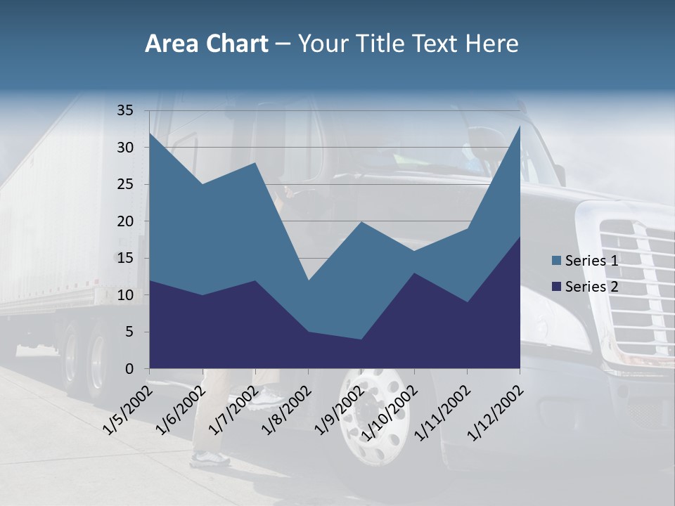 Commercial Cargo Truck Truck PowerPoint Template