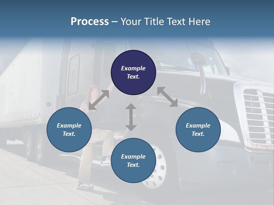 Commercial Cargo Truck Truck PowerPoint Template