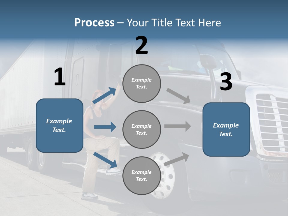 Commercial Cargo Truck Truck PowerPoint Template