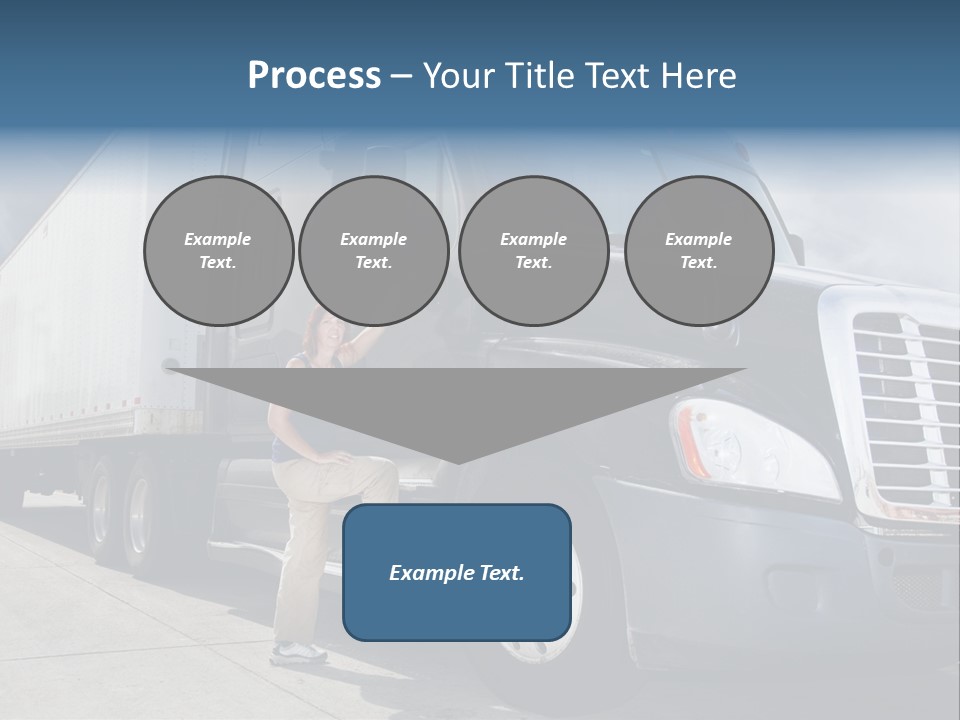 Commercial Cargo Truck Truck PowerPoint Template