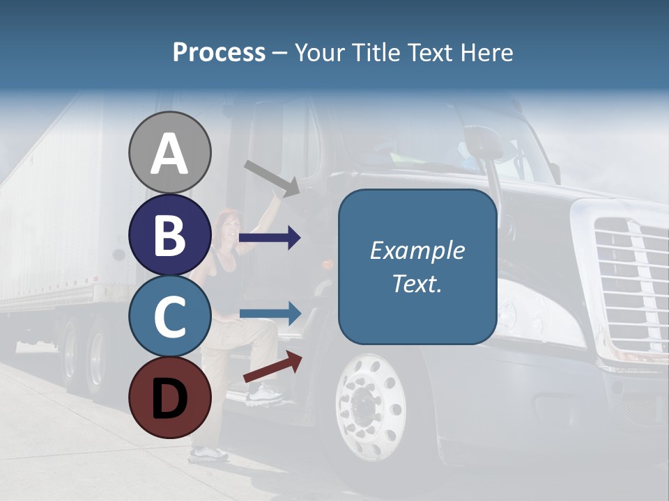 Commercial Cargo Truck Truck PowerPoint Template