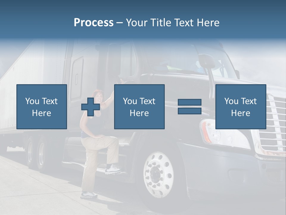 Commercial Cargo Truck Truck PowerPoint Template