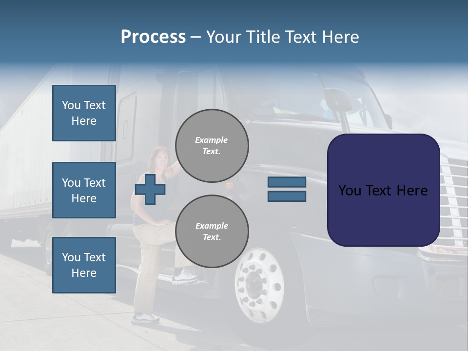 Commercial Cargo Truck Truck PowerPoint Template