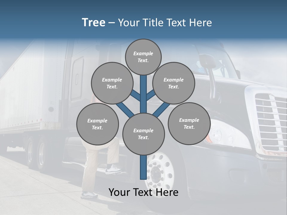 Commercial Cargo Truck Truck PowerPoint Template