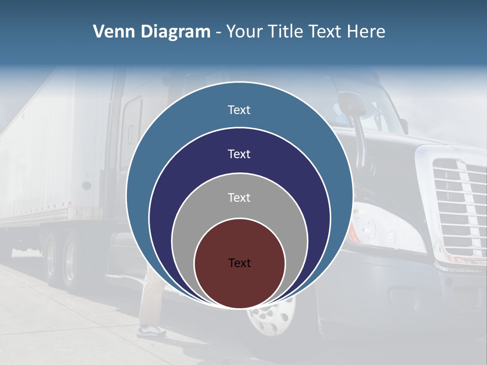 Commercial Cargo Truck Truck PowerPoint Template