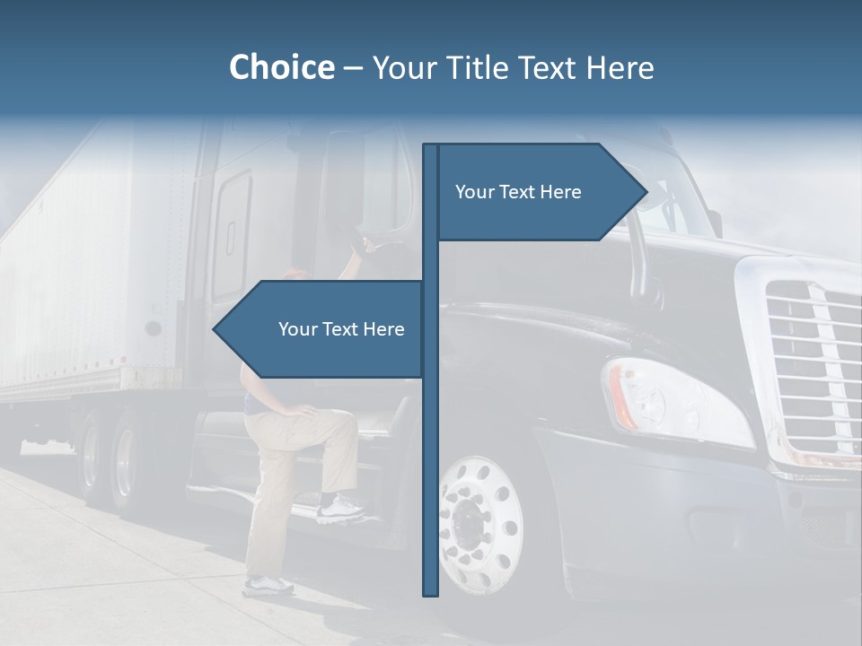 Commercial Cargo Truck Truck PowerPoint Template