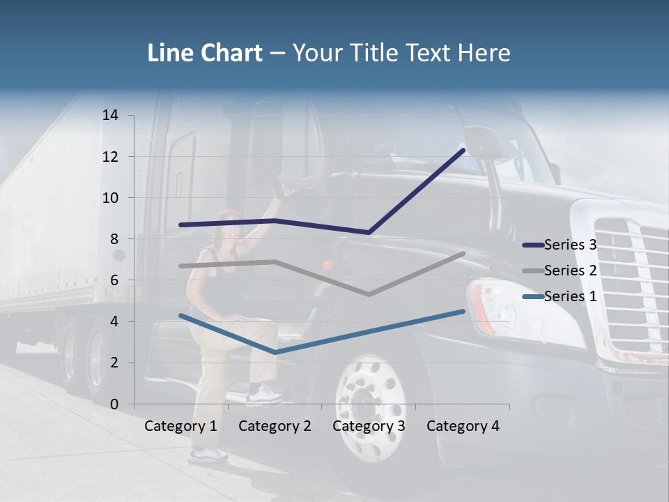 Commercial Cargo Truck Truck PowerPoint Template