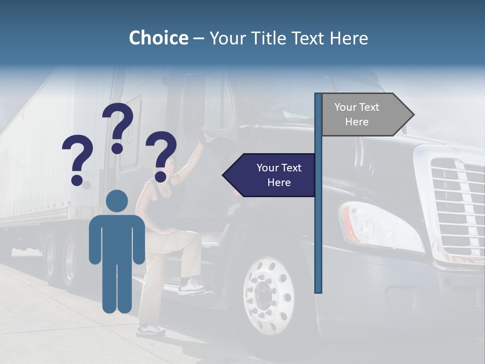 Commercial Cargo Truck Truck PowerPoint Template