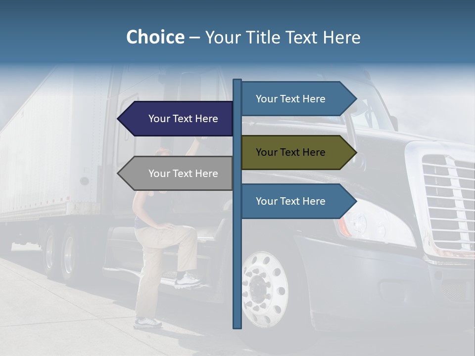 Commercial Cargo Truck Truck PowerPoint Template