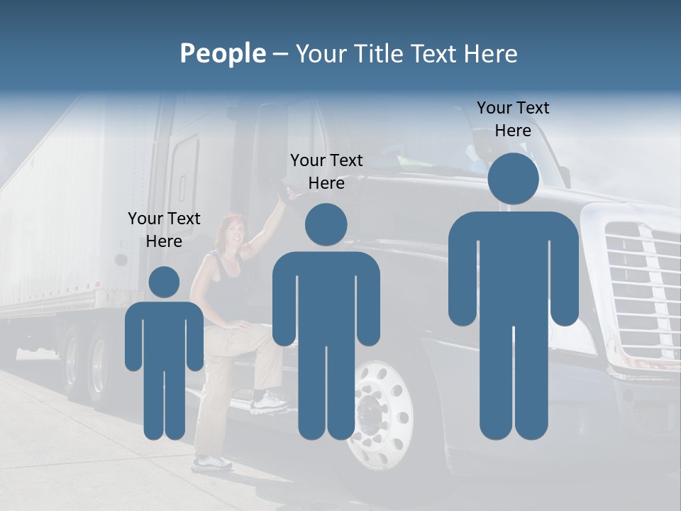 Commercial Cargo Truck Truck PowerPoint Template