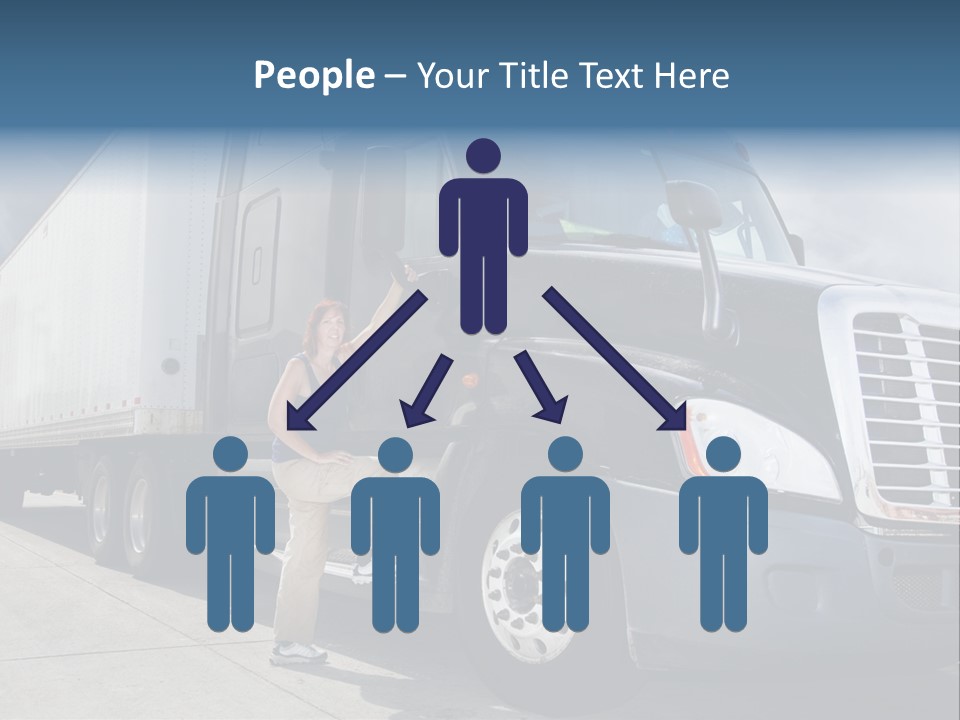 Commercial Cargo Truck Truck PowerPoint Template