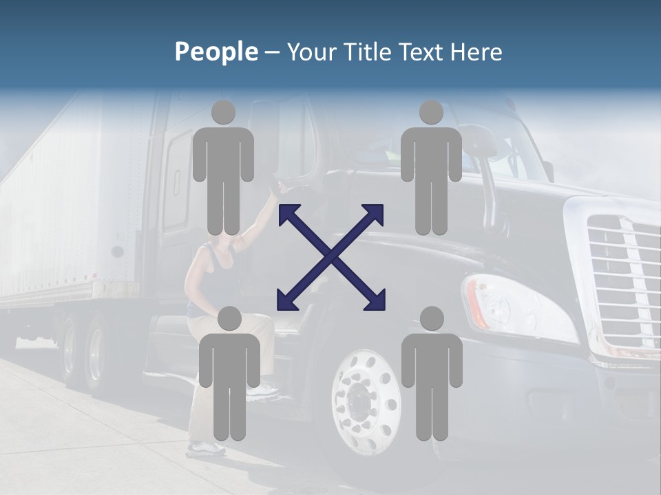 Commercial Cargo Truck Truck PowerPoint Template