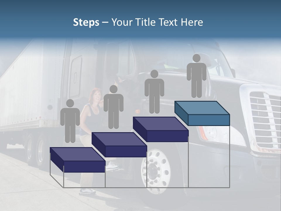 Commercial Cargo Truck Truck PowerPoint Template