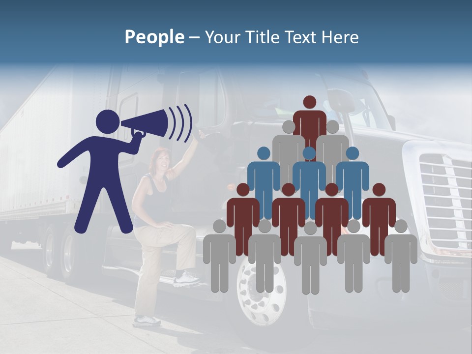 Commercial Cargo Truck Truck PowerPoint Template