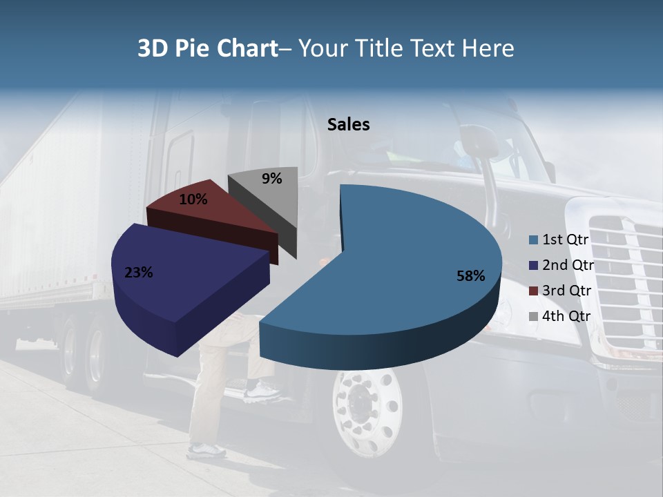 Commercial Cargo Truck Truck PowerPoint Template