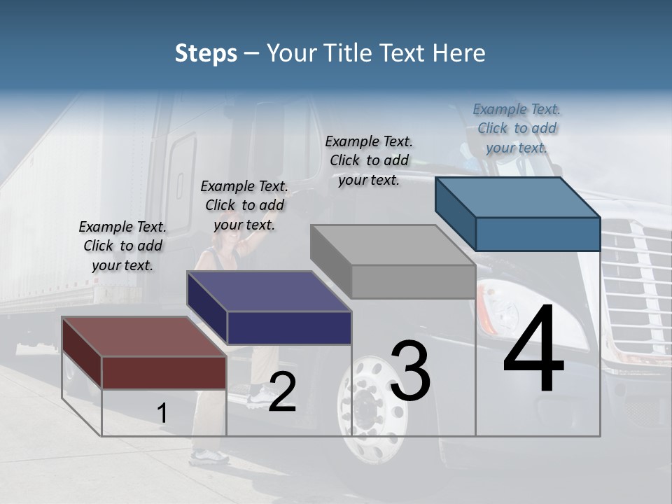 Commercial Cargo Truck Truck PowerPoint Template