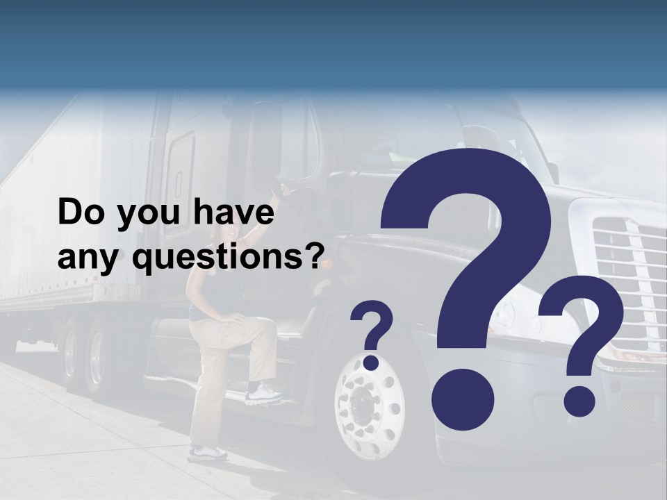 Commercial Cargo Truck Truck PowerPoint Template