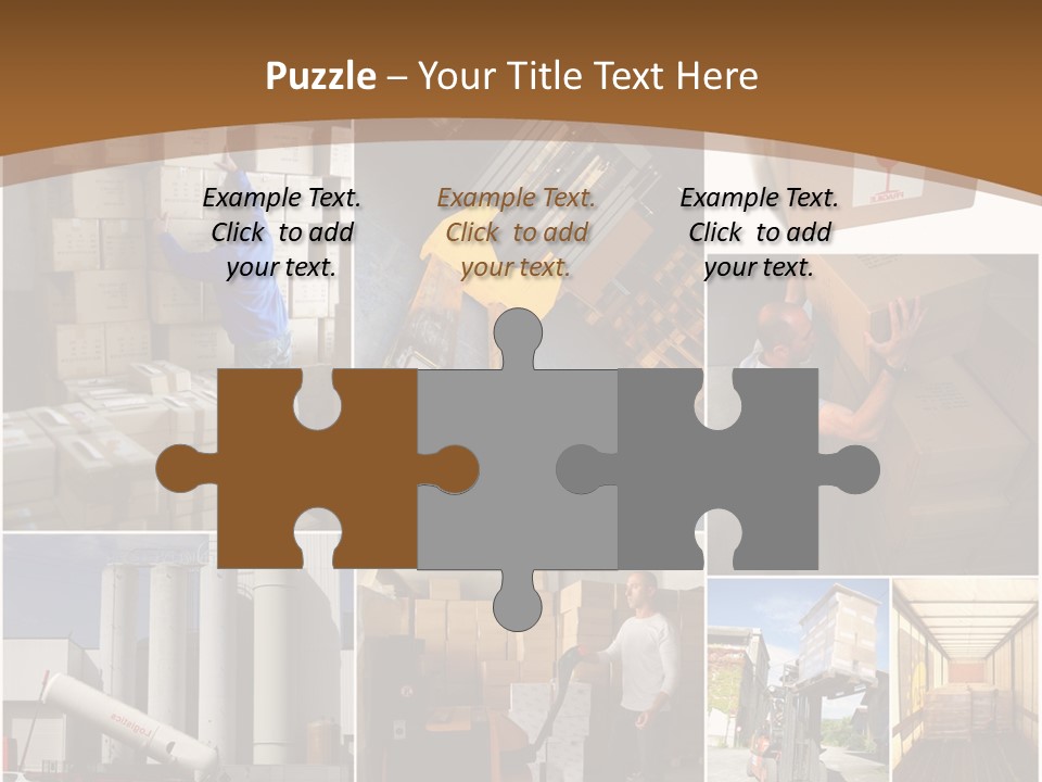 Colis Stockage Livreur PowerPoint Template