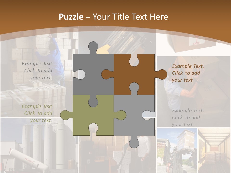 Colis Stockage Livreur PowerPoint Template
