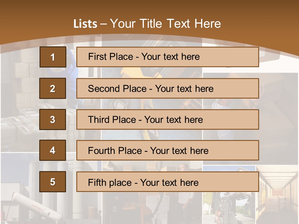 Colis Stockage Livreur PowerPoint Template