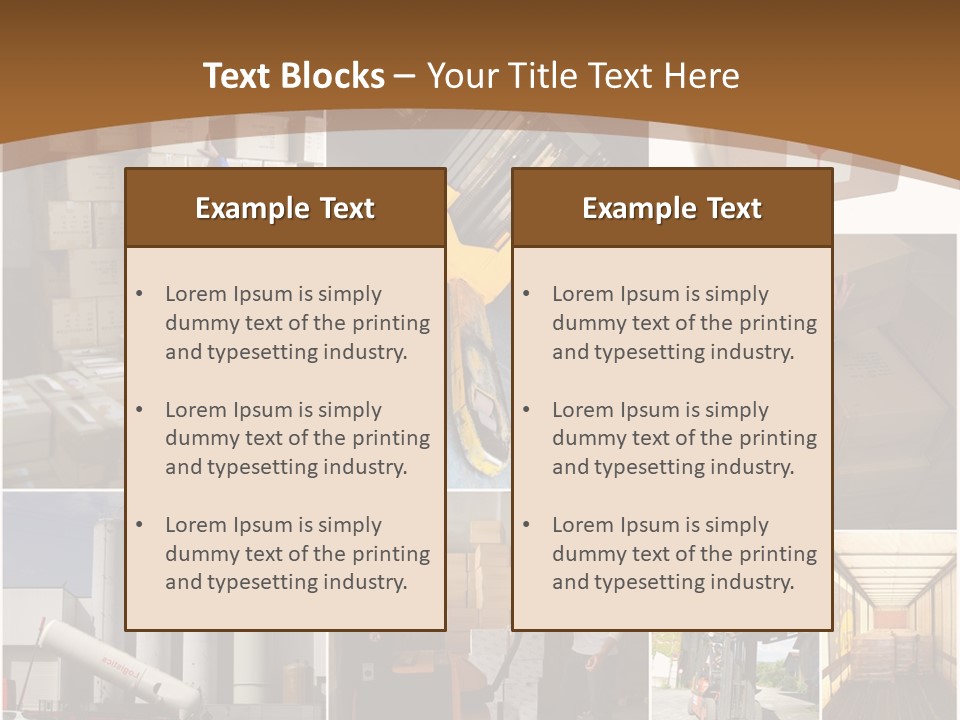 Colis Stockage Livreur PowerPoint Template