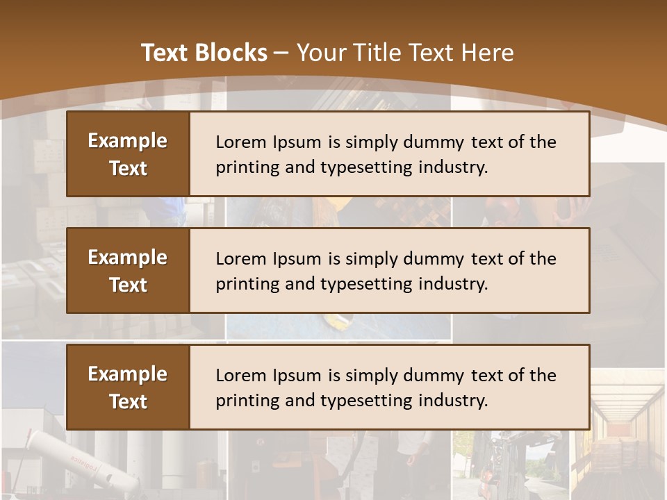 Colis Stockage Livreur PowerPoint Template