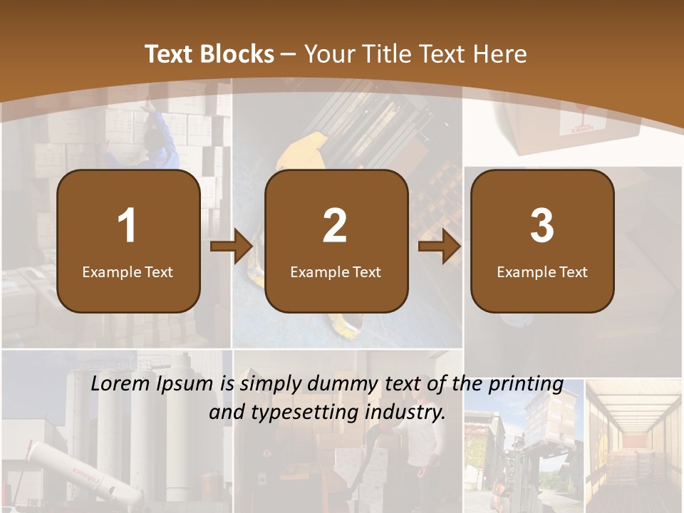 Colis Stockage Livreur PowerPoint Template