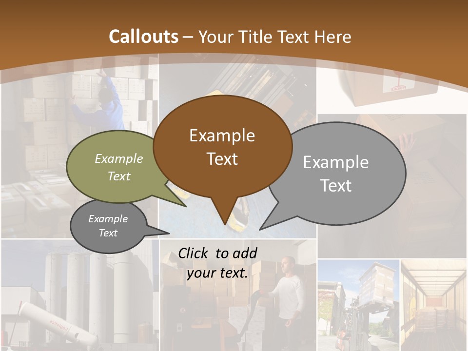 Colis Stockage Livreur PowerPoint Template