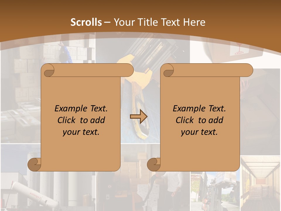 Colis Stockage Livreur PowerPoint Template