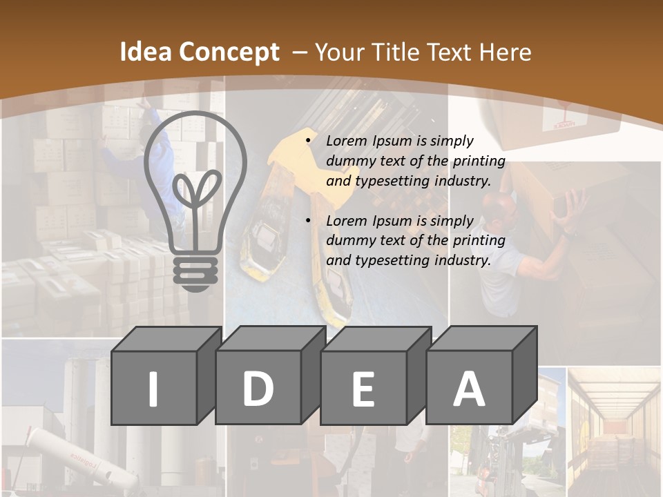 Colis Stockage Livreur PowerPoint Template
