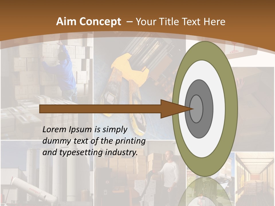 Colis Stockage Livreur PowerPoint Template