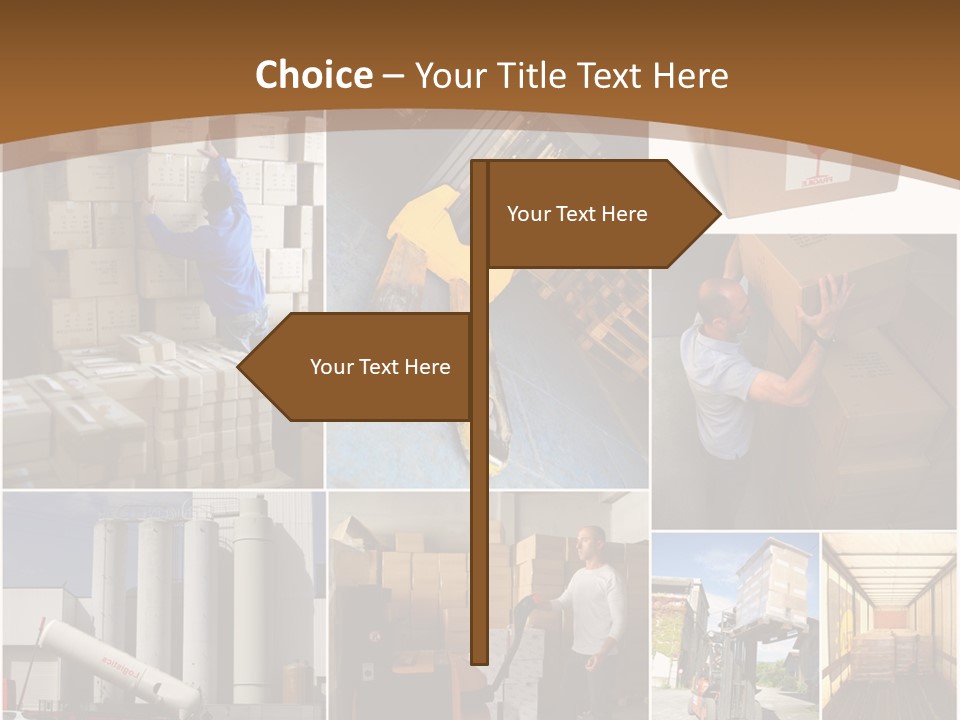 Colis Stockage Livreur PowerPoint Template