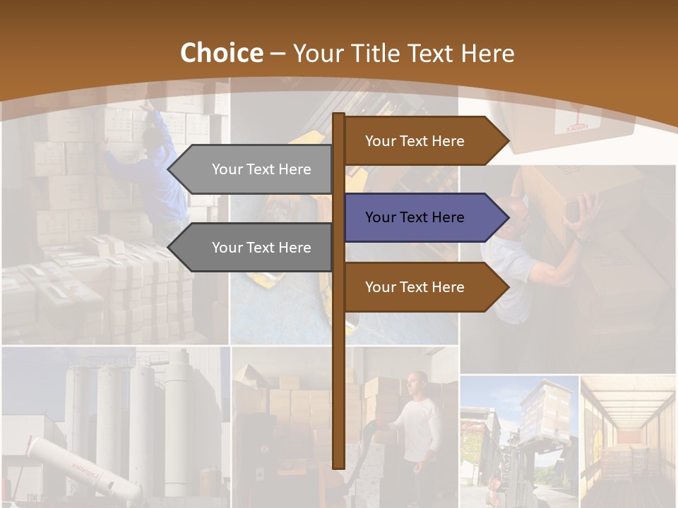 Colis Stockage Livreur PowerPoint Template