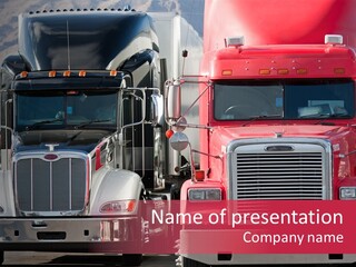 Teamsters Lorry Vehicles PowerPoint Template