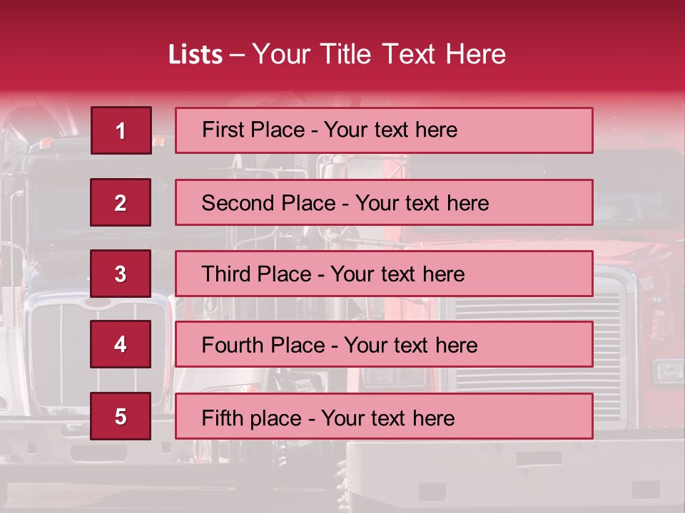 Teamsters Lorry Vehicles PowerPoint Template