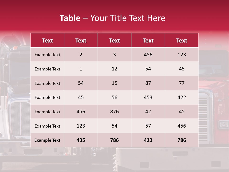 Teamsters Lorry Vehicles PowerPoint Template