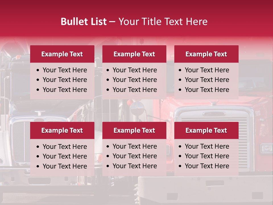 Teamsters Lorry Vehicles PowerPoint Template