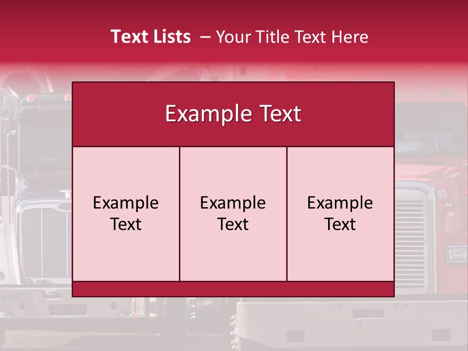 Teamsters Lorry Vehicles PowerPoint Template