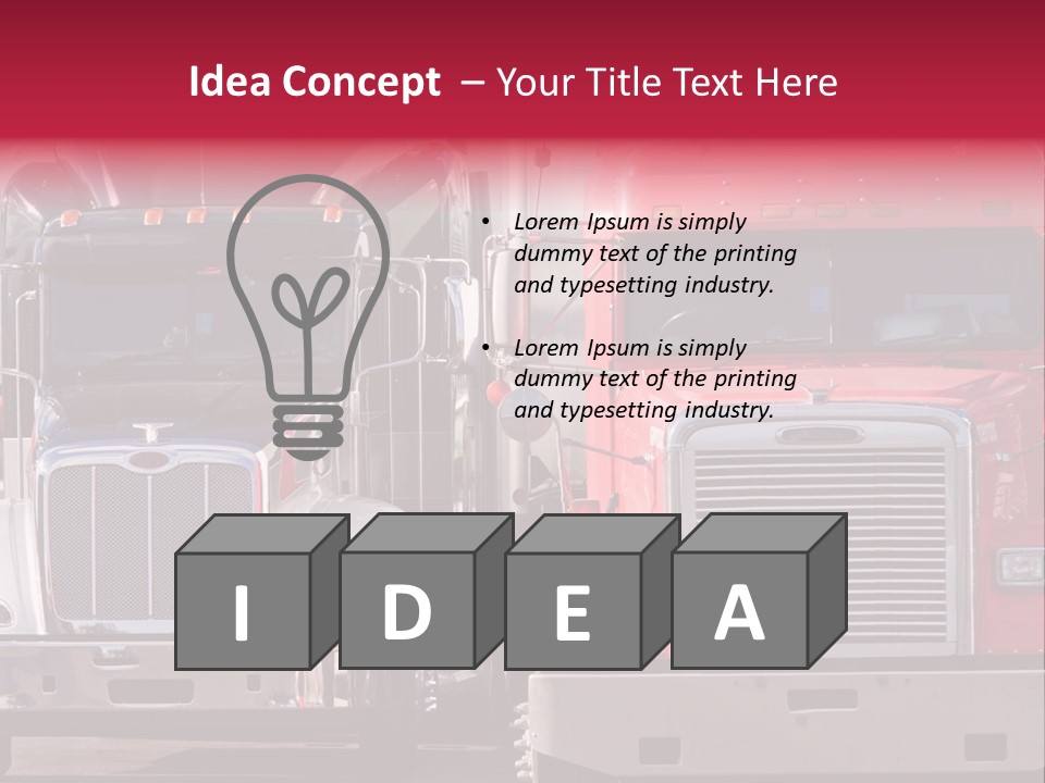 Teamsters Lorry Vehicles PowerPoint Template