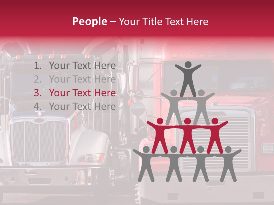 Teamsters Lorry Vehicles PowerPoint Template