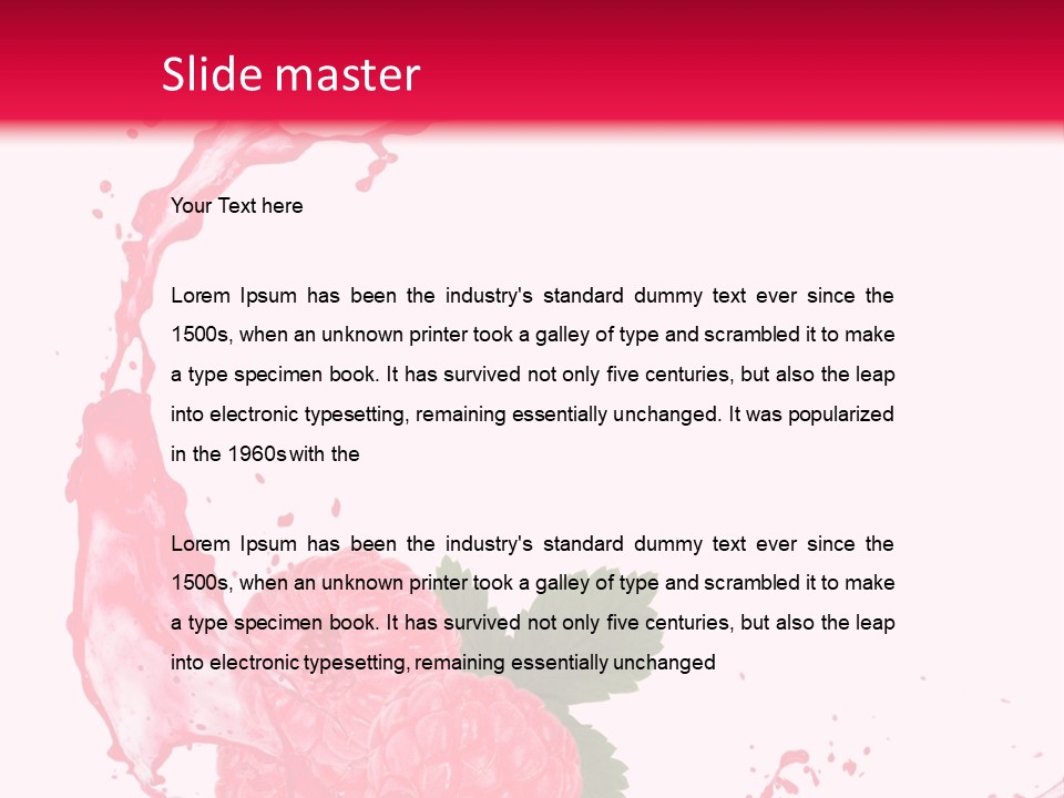 Health Lifestyle Drop Liquid Splash Water PowerPoint Template