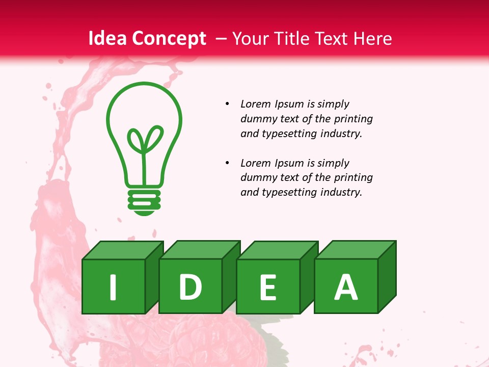 Health Lifestyle Drop Liquid Splash Water PowerPoint Template